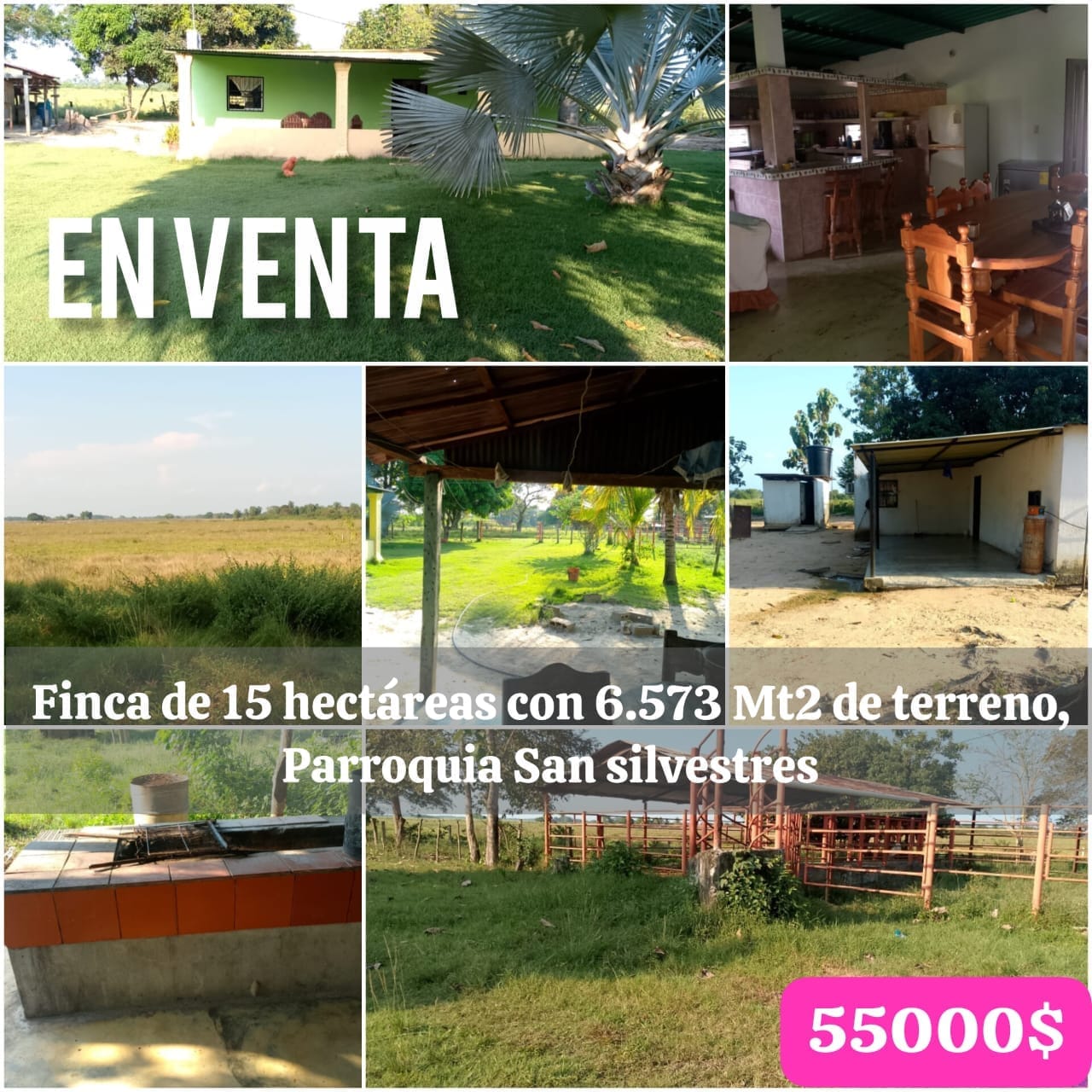 En Venta Bella y Amplia Finca Ubicada en San Silvestre de Barinas