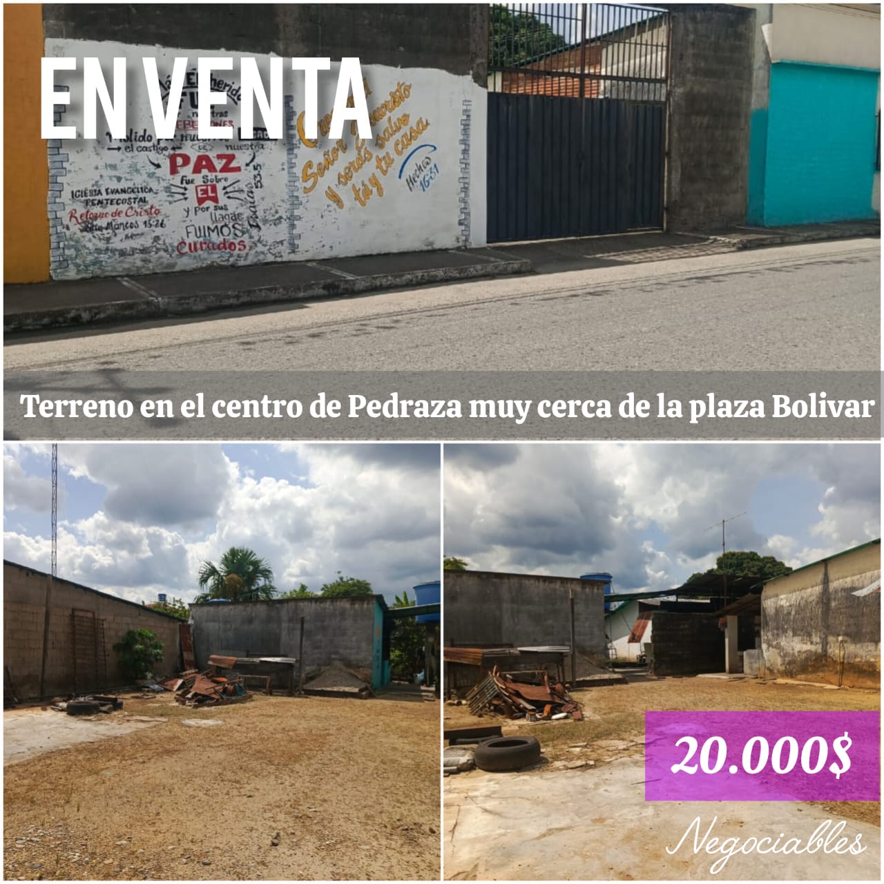 Terreno en el centro de Pedraza muy cerca de la plaza Bolivar en Barinas Inmobiliaria Coltan